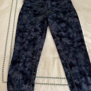 Athleta Girl Leggings Size XL 14 Navy Tie Dye
